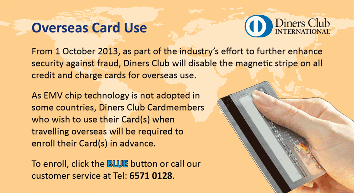 Diners Club Singapore Overseas Card Use