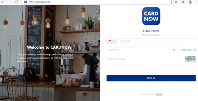 cardnow portal screenshot